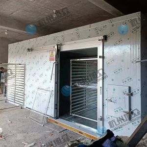 云南李總6P頂吹風烘干房烘干糯米粉 安裝完成，生意興榮！